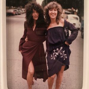 70s Vintage Purple Floral Dress and Kimono